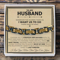 Thumbnail for To My Husband Twist Steel Bracelet - Love You This Much