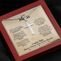 To My Man Always Remember Normal Cross Necklace - Love You This Much