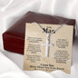To My Man Always Remember Normal Cross Necklace - Love You This Much