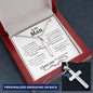 To My Man Ball Chain Cross Necklace - Love You This Much