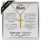 To My Man Cross Necklace - Love You This Much