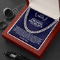 To My Man Cuban Chain Necklace - Love You This Much