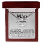 To My Man Cuban Cross Necklace - Love You This Much