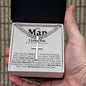 To My Man Cuban Cross Necklace - Love You This Much