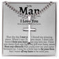 To My Man Cuban Cross Necklace - Love You This Much