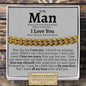 To My Man "I Love You" Classic Cuban Bracelet - Love You This Much