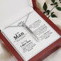 To My Man (I met You) Coordinates Vertical Stick Necklace - Love You This Much