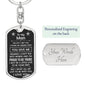 To My Man Keychain - Love You This Much
