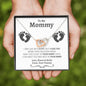 To My Mommy (Tummy Mahogany) Interlocking Hearts Necklace - Love You This Much