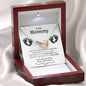 To My Mommy (Tummy Mahogany) Interlocking Hearts Necklace - Love You This Much