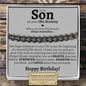 To My Son 18th Birthday Classic Cuban Bracelet - Love You This Much
