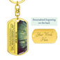 To My Son Cherished Chapters Dog Tag Keychain - Love You This Much
