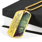 To My Son Cherished Chapters Dog Tag Necklace - Love You This Much