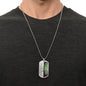 To My Son Cherished Chapters Dog Tag Necklace - Love You This Much