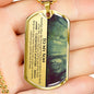 To My Son Cherished Chapters Dog Tag Necklace - Love You This Much
