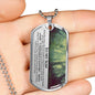 To My Son Cherished Chapters Dog Tag Necklace - Love You This Much