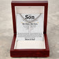 To My Son (From Parents) Cuban Cross Necklace - Love You This Much