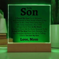 Thumbnail for To My Son (Love Mom) Square Acrylic - Love You This Much