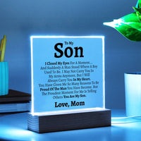 Thumbnail for To My Son (Love Mom) Square Acrylic - Love You This Much