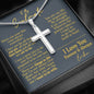 To My Soulmate Normal Cross Necklace - Love You This Much