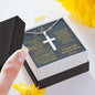 To My Soulmate Normal Cross Necklace - Love You This Much