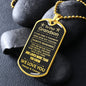 To Our Grandson Dog Tag Necklace - Love You This Much