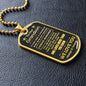 To Our Grandson Dog Tag Necklace - Love You This Much