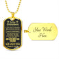 To Our Grandson Dog Tag Necklace - Love You This Much
