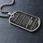 To Our Grandson Dog Tag Necklace - Love You This Much