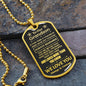 To Our Grandson Dog Tag Necklace - Love You This Much