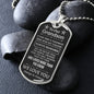 To Our Grandson Dog Tag Necklace - Love You This Much