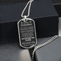To Our Grandson Dog Tag Necklace - Love You This Much
