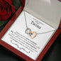 Twin Miscarriage Interlocking Hearts Necklace - Love You This Much