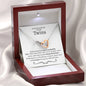 Twin Miscarriage Interlocking Hearts Necklace - Love You This Much