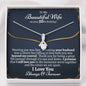 Wife 50th Birthday Alluring Beauty Necklace - Love You This Much