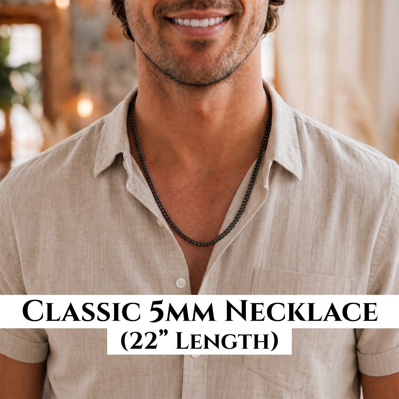 Classic Promise Necklace - 5mm (22" Length)