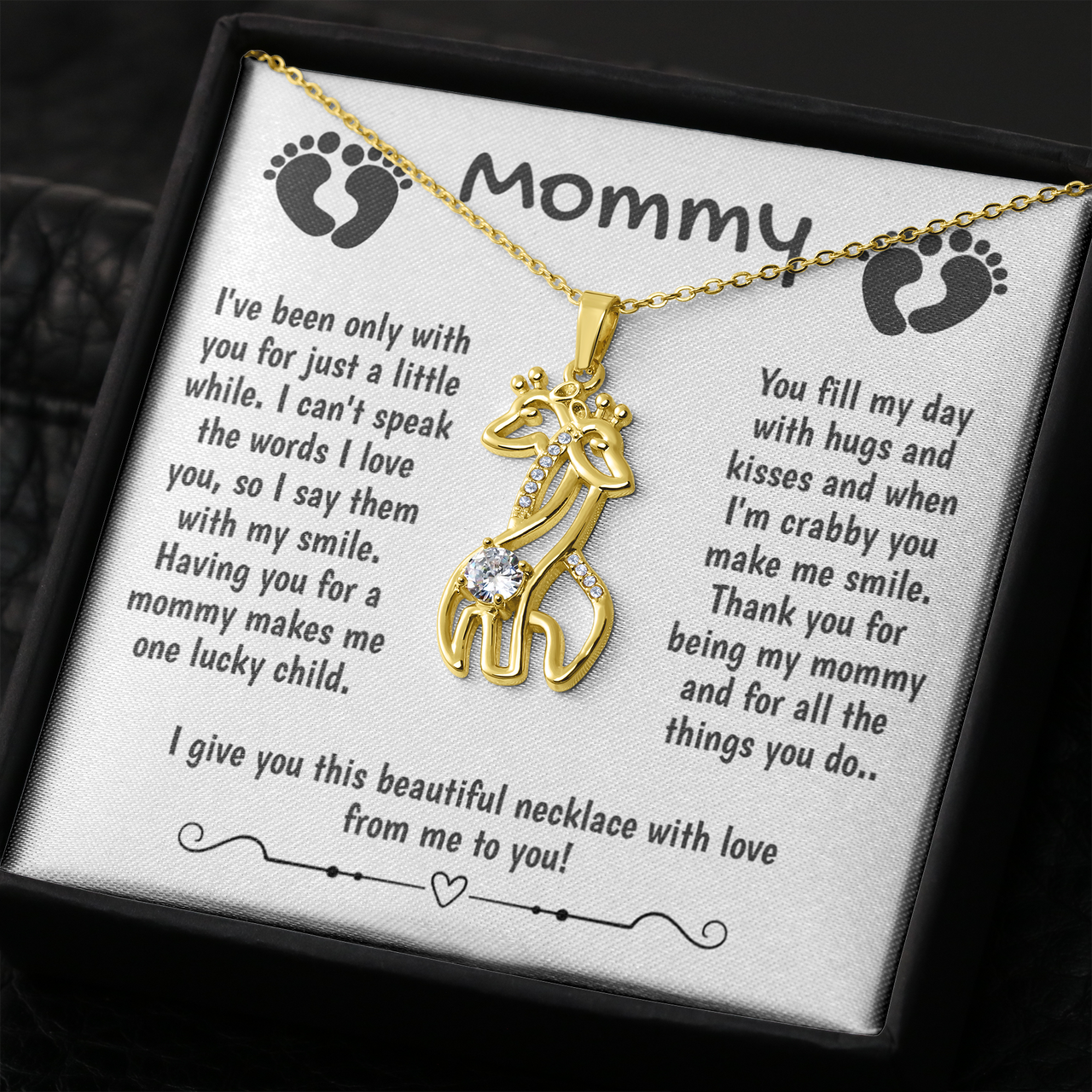 Baby to Mom Giraffe Necklace