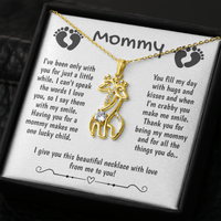 Thumbnail for Baby to Mom Giraffe Necklace