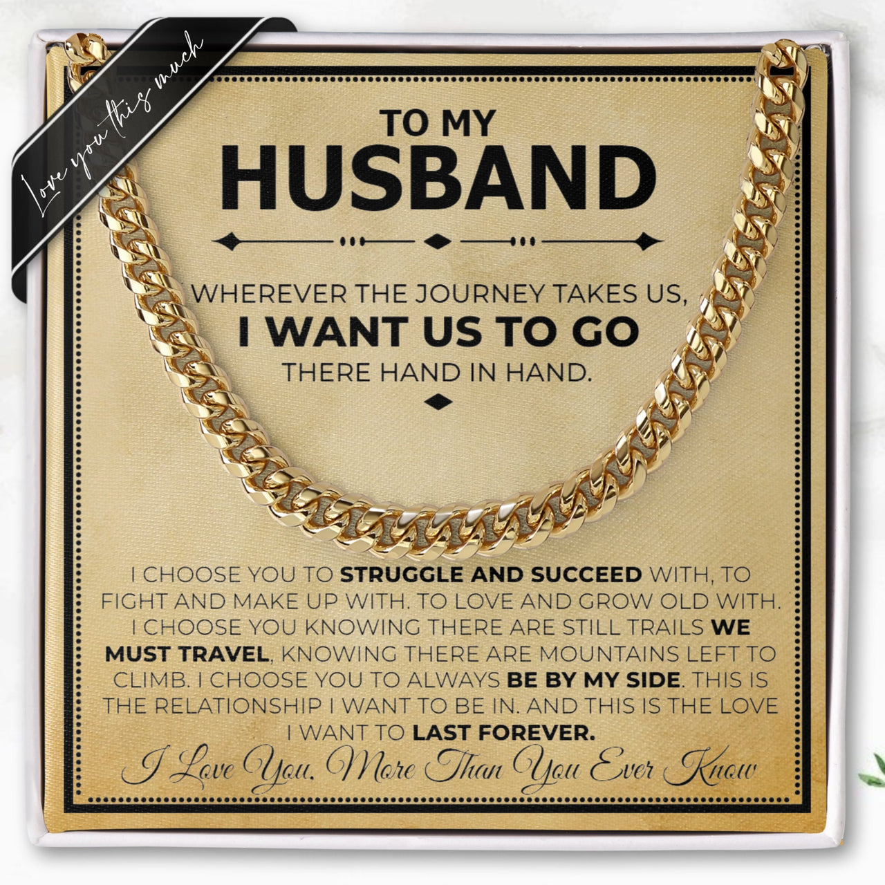 (Almost Sold Out) Husband Classic 7mm Cuban Necklace - Love You This Much