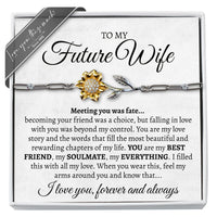 Thumbnail for (ALMOST Sold Out) Meeting You Was Fate Sunflower Bracelet - Future Wife - Love You This Much