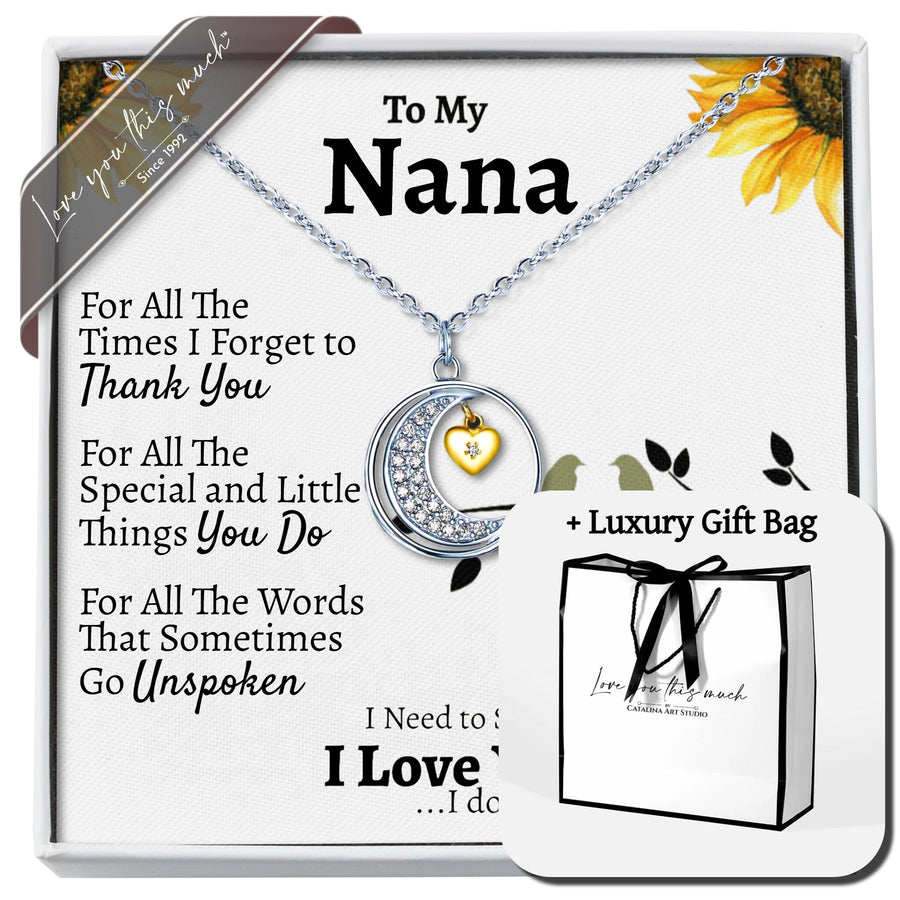 (ALMOST Sold Out) Nana Moon & Back Necklace - Love You This Much