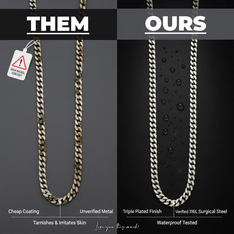 (Almost Sold Out) Promise Necklace - Classic 5mm Cuban - Love You This Much