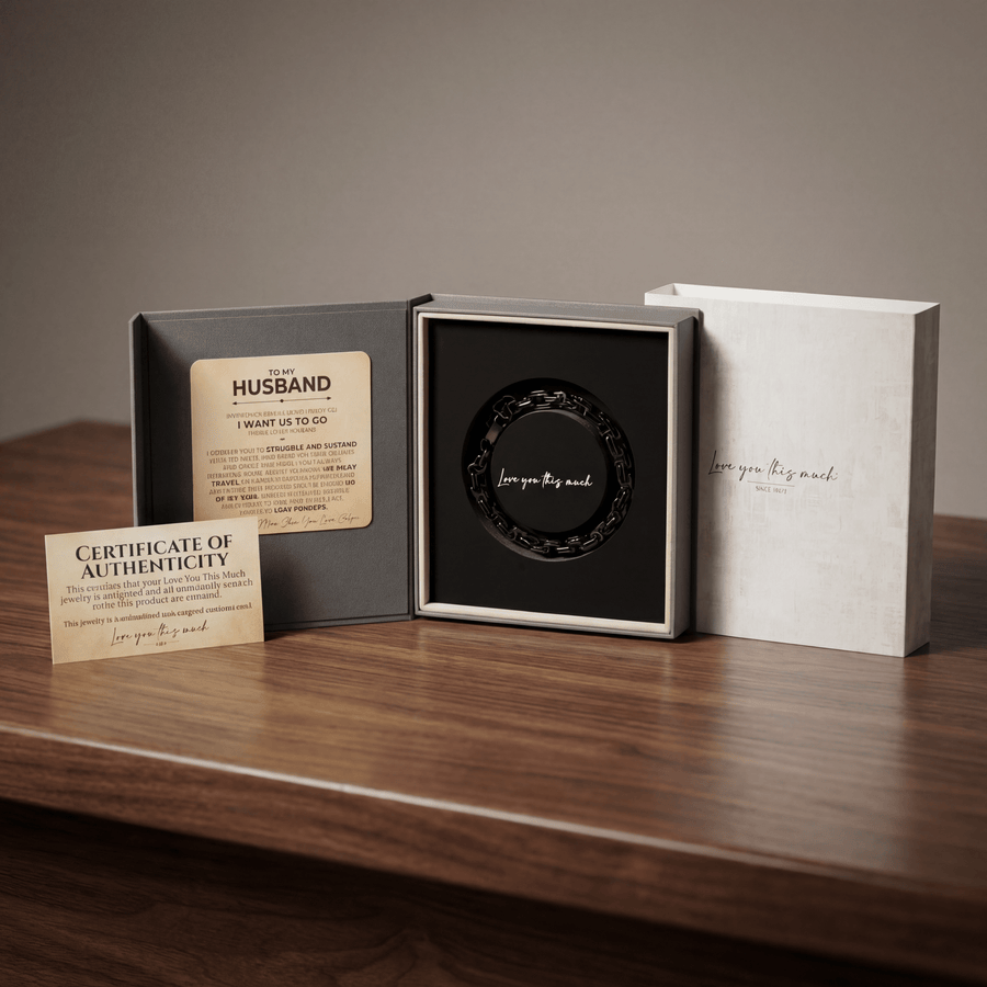 (Almost Sold Out) To My Husband 5mm Steel Bracelet - Love You This Much