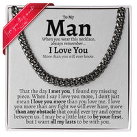 Thumbnail for (Almost Sold Out) To My Man Original Classic 7mm Cuban Necklace - Love You This Much