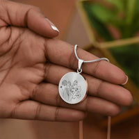 Thumbnail for Birth Flowers Circle Necklace