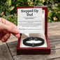 Stepped Up Dad Leather Bracelet