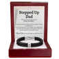 Stepped Up Dad Leather Bracelet