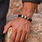 Stepped Up Dad Leather Bracelet