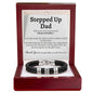 Stepped Up Dad Leather Bracelet