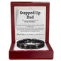 Stepped Up Dad Leather Bracelet